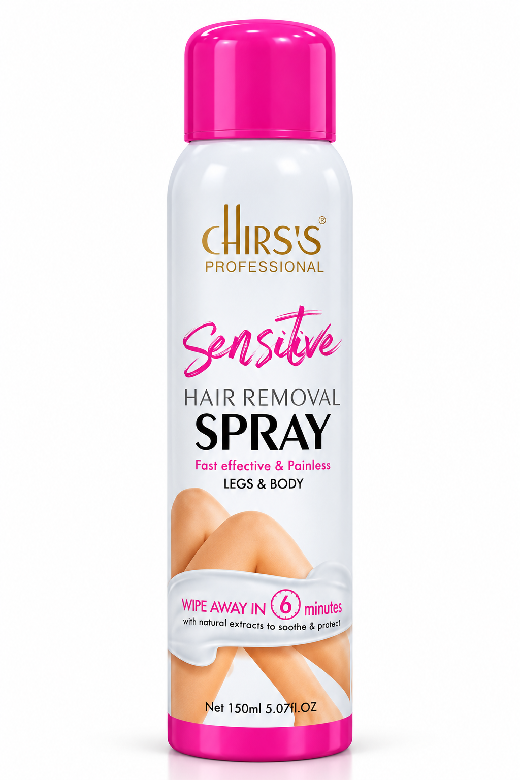 CHIRS'S Professional Sensitive Hair Removal Spray for Legs & Body – 150ml
