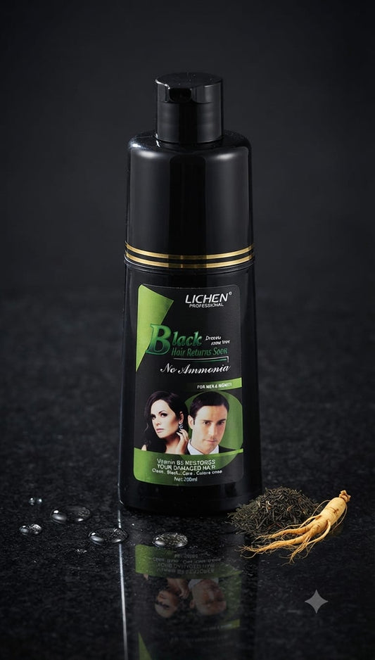 5 in 1 Hair Color shampo natural black Lichen professional 200 ml