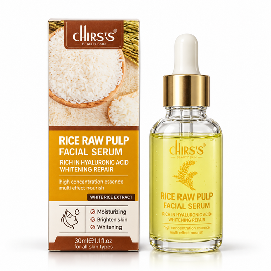 Chirs's Skin Rice Raw Pulp Facial Serum – 30ml | Rich in Hyaluronic Acid, Whitening & Repair