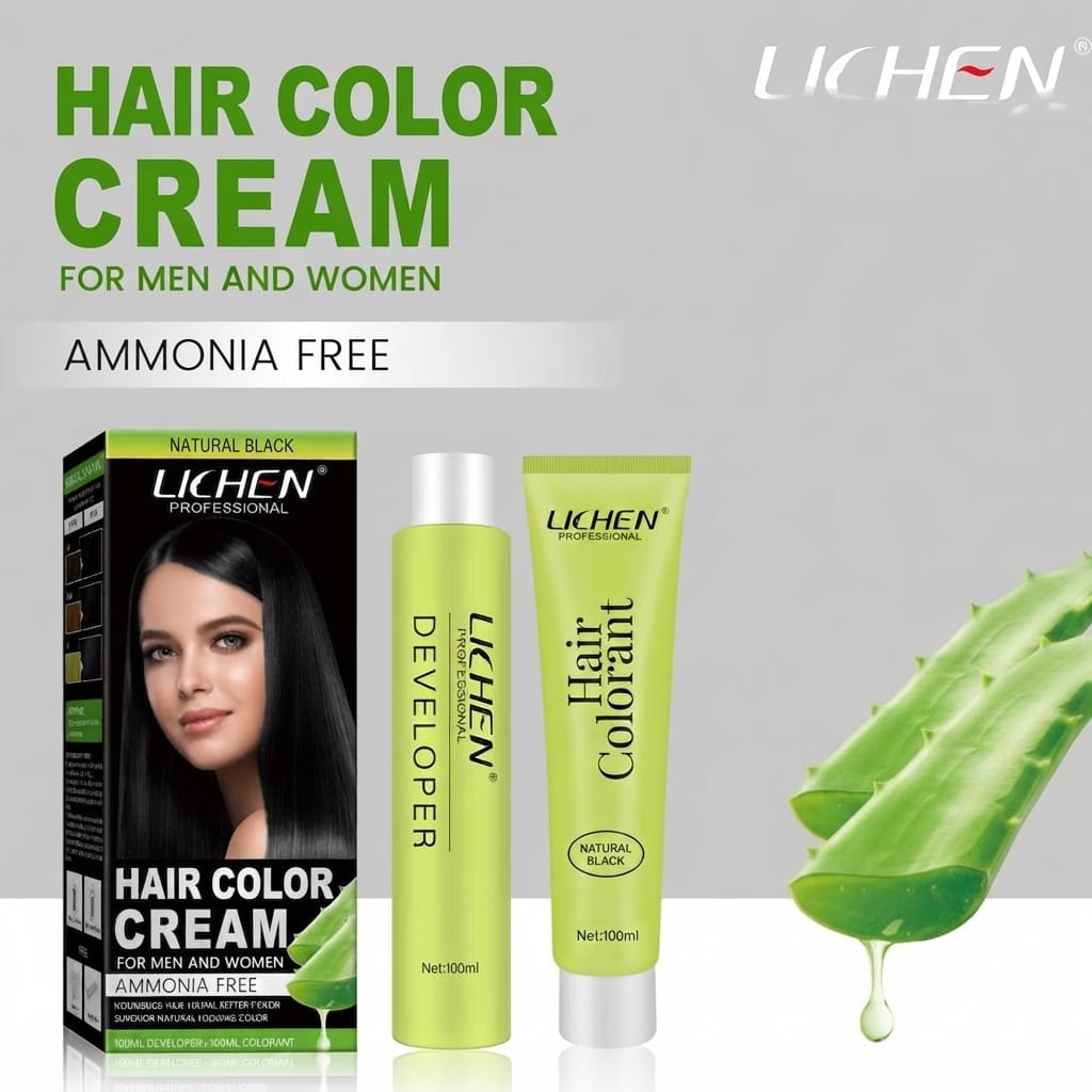 Hair Color Cream Natural Black Lichen 100