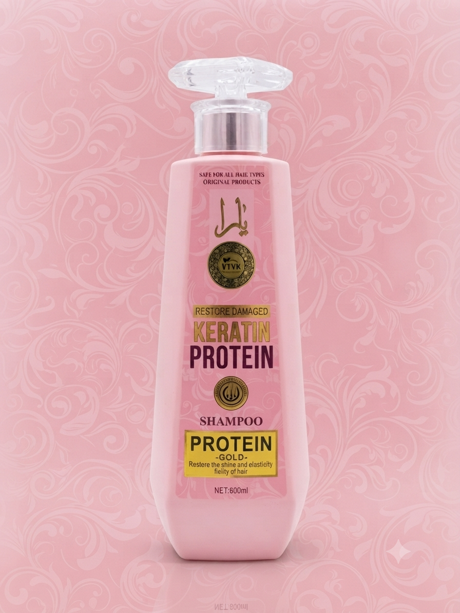 VTVK Keratin Protein Gold Shampoo - 600ml