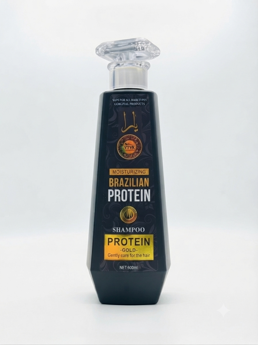 VTVK - Gold Brazilian Protein Shampoo | 600ml | Ultra-Moisturizing Hair Treatment