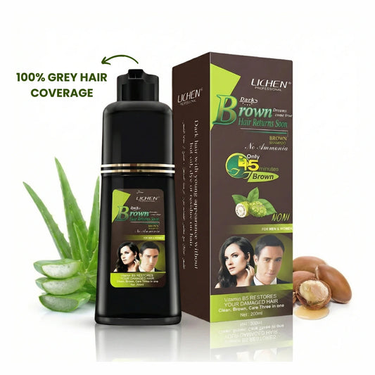 5 in 1 Hair Color Shampoo Dark brown 200ml lichen