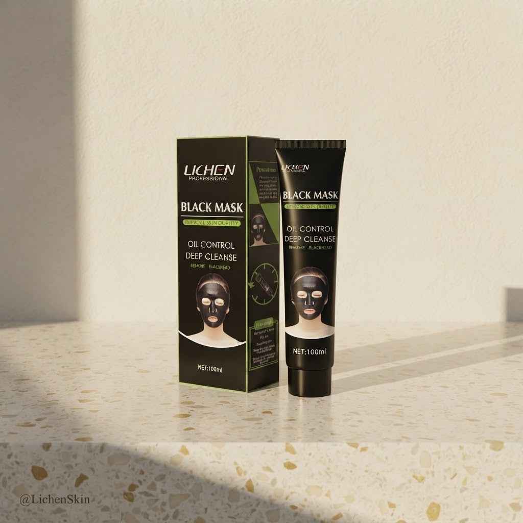 Lichen Professional Black Mask - Oil Control & Deep Cleanse Peel-Off Mask | 100ml
