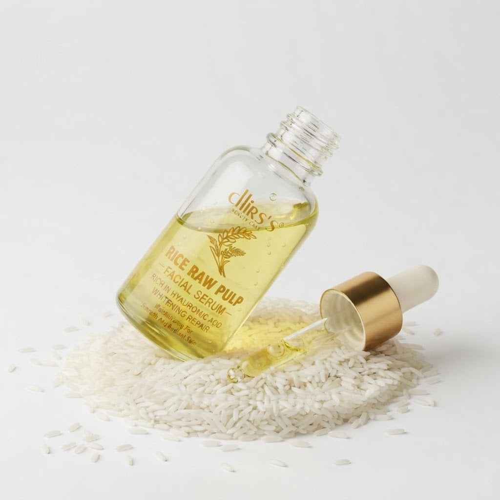 Chirs's  Skin Rice Raw Pulp Facial Serum – 30ml | Rich in Hyaluronic Acid, Whitening & Repair