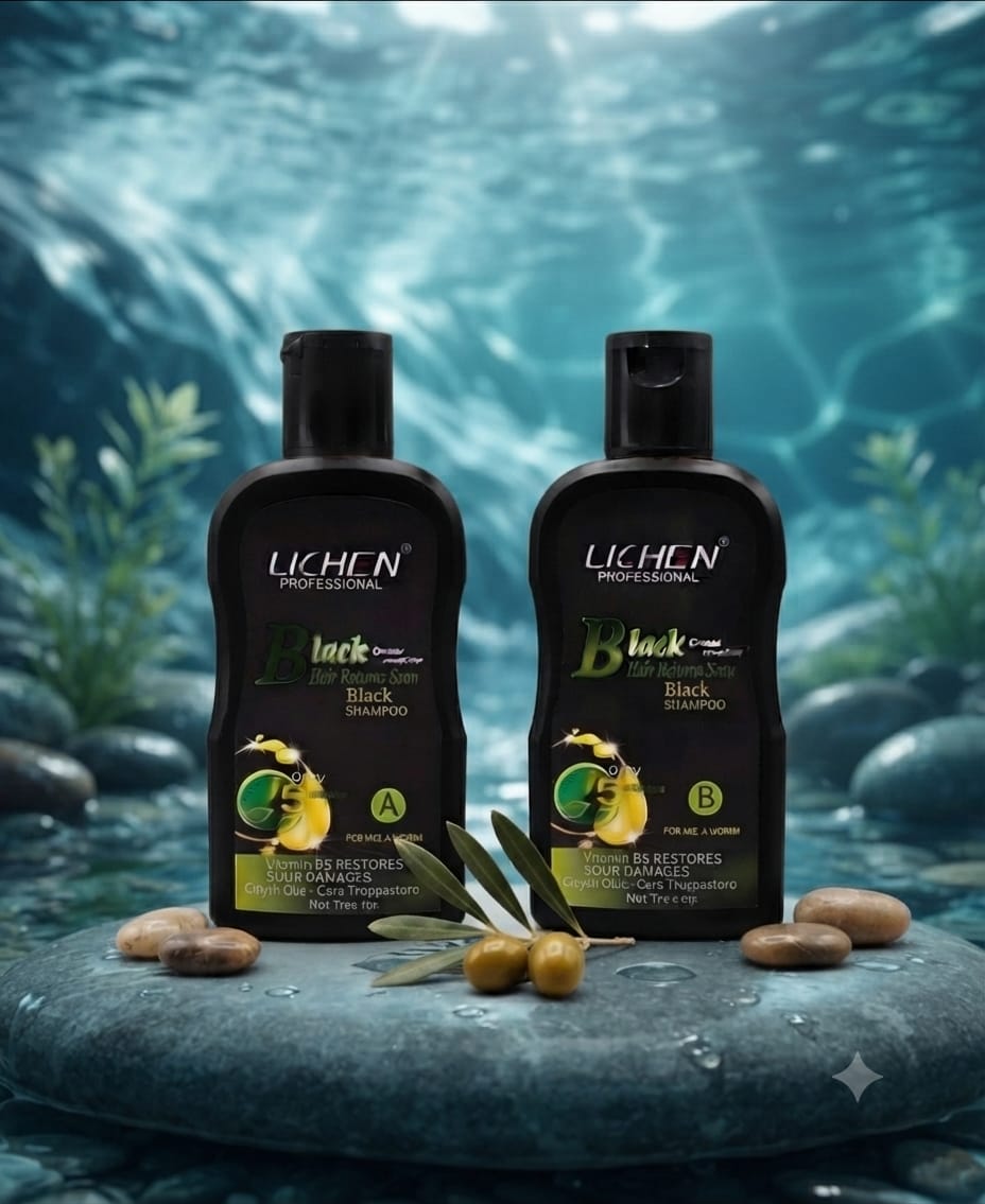 Hair color shampo mixing paste natural black lichen 400 ml