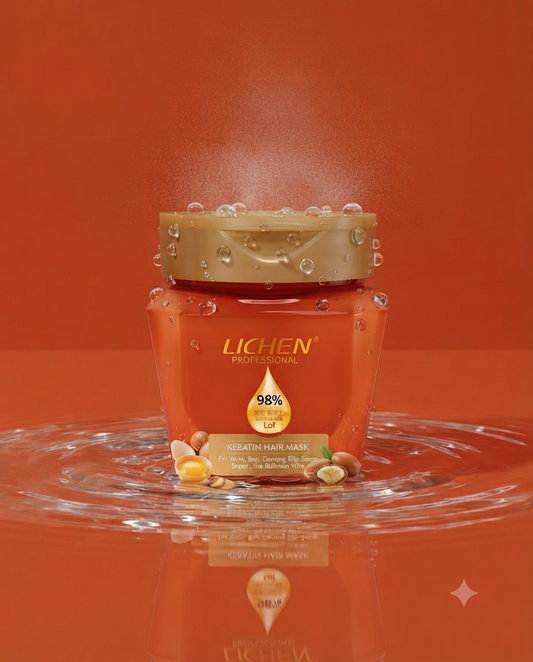 Lichen Keratin Hair Mask - 98% Professional Formula for Frizz Control & Shine | keratin mask 450ml |