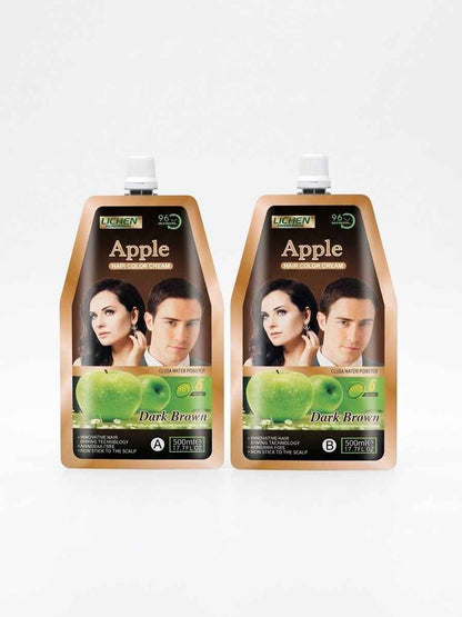 Lichen Apple Hair Color Cream| Drak Brown|500ml×2
