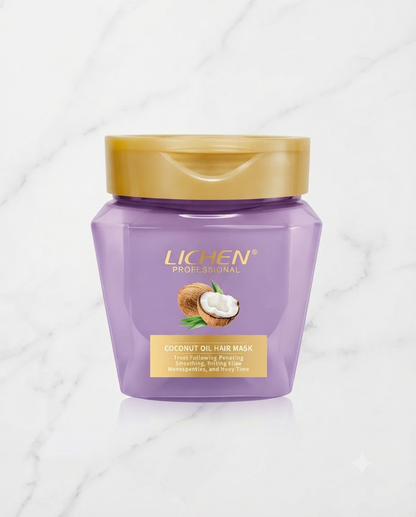 Lichen Coconut Oil Hair Mask - Nourish, Repair & Frizz Control | coconut oil 450 |