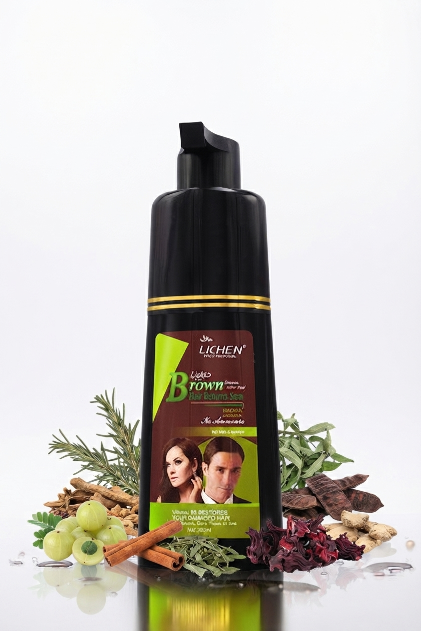Lichen Professional Light (Brown) Hair Color Shampoo|200ml|