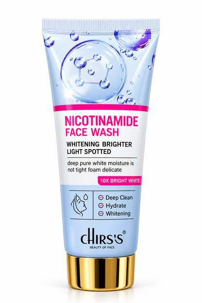 Chirs's Nicotinamide Face Wash – Deep Clean & Whitening Brightening Foam (100ml)