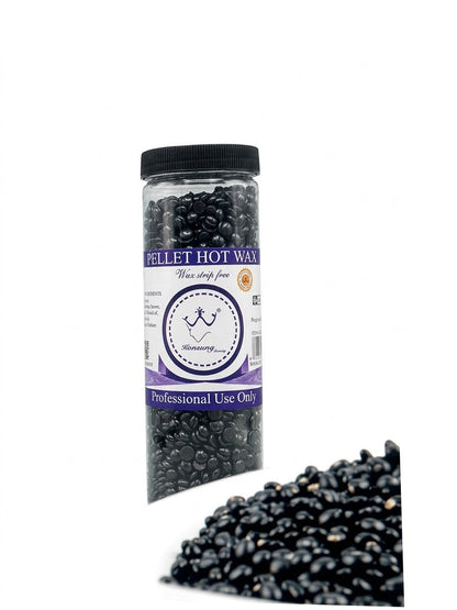 Konsung Beauty Hard Wax Beans - Black Pellet Hot Wax for Hair Removal