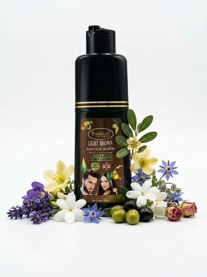 Yardlie Dark Brown Hair Color Shampoo 200ml For Hair & Beard - Men & Women