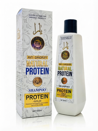 VTVK Natural Protein Anti-Dandruff Shampoo | Scalp Care & Hair Strengthening Formula - 600ml