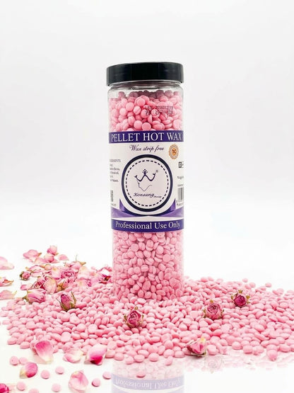 Konsung Beauty Hard Wax Beans for Salon & Home Hair Removal pink 400ml