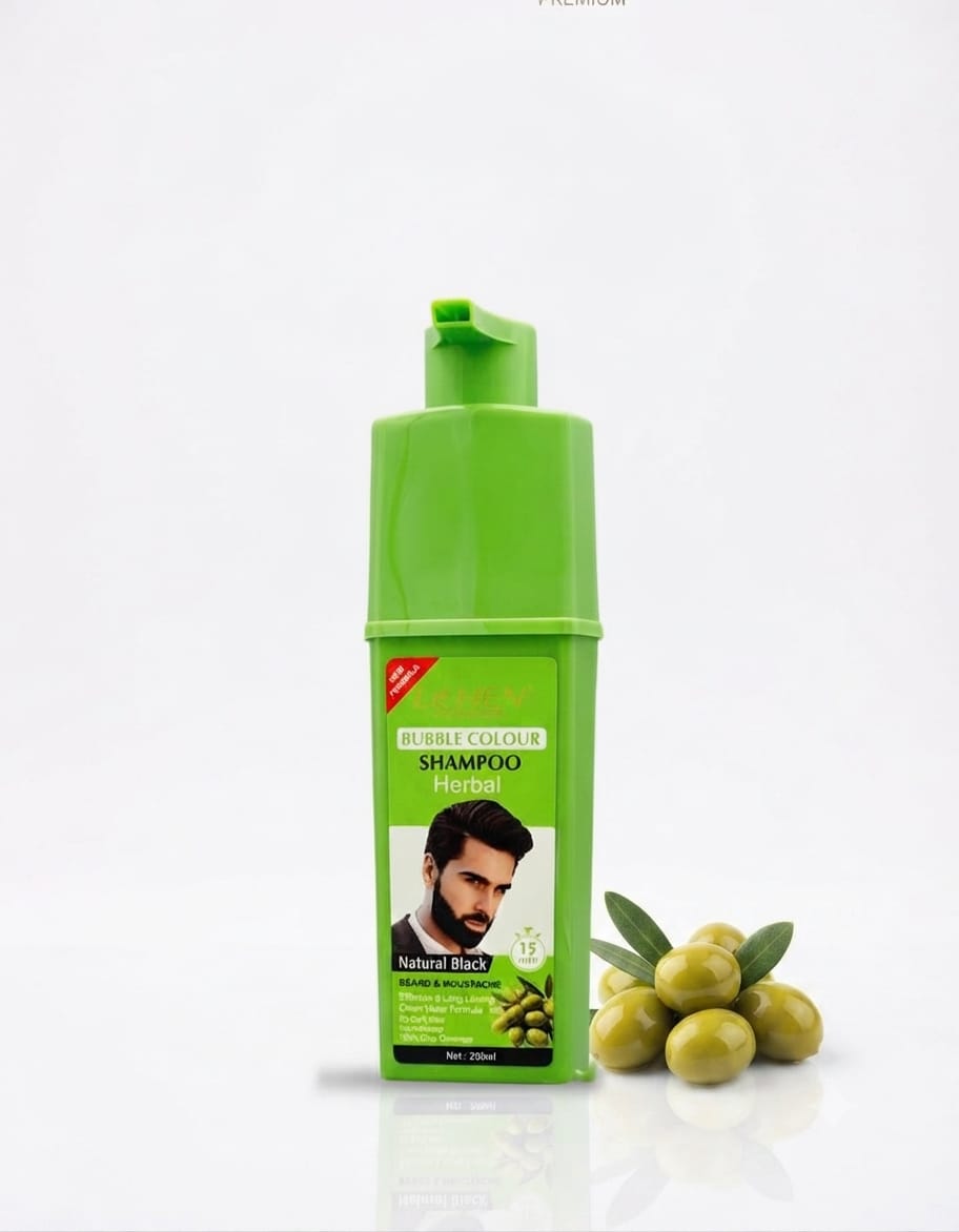 Lichen Professional Bubble Hair Color Shampoo Herbal ( Drak Brown)- 200 ml