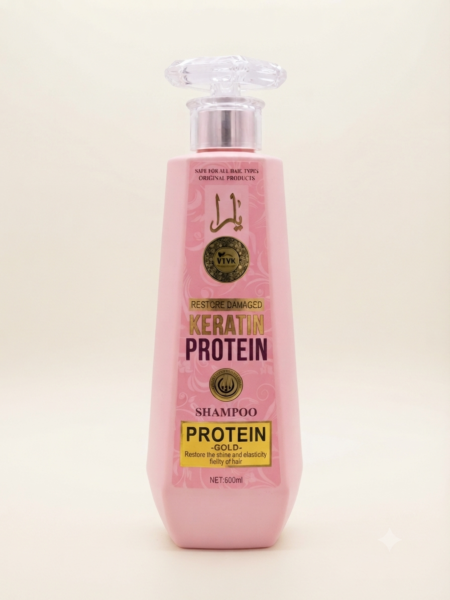 VTVK Keratin Protein Gold Shampoo -  600ml