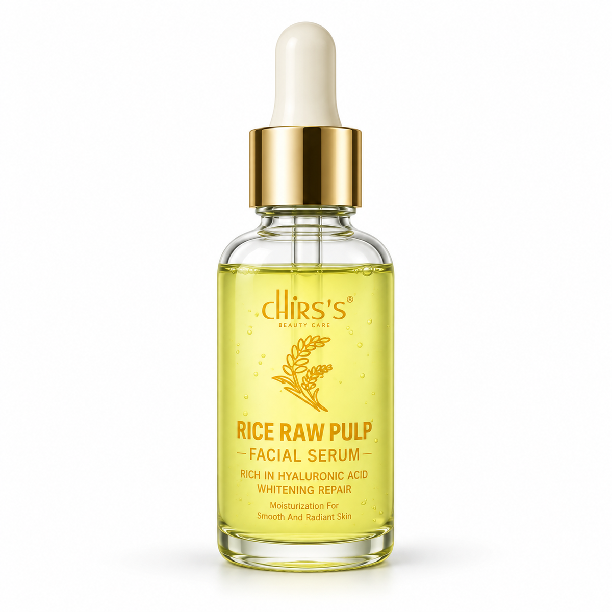 Chirs's  Skin Rice Raw Pulp Facial Serum – 30ml | Rich in Hyaluronic Acid, Whitening & Repair