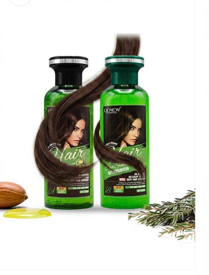 Lichen Argan Oil Natural Black Hair color shampoo Gel 500 ml