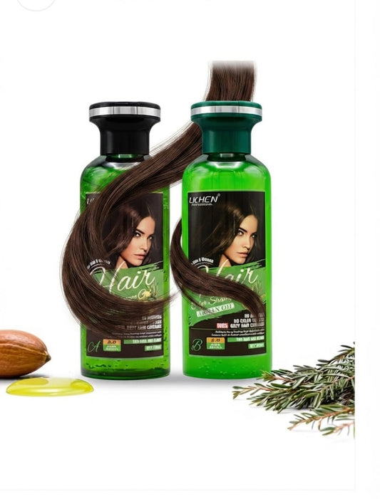 Lichen hair color shampo gel natural black with Argen oil 500 ml