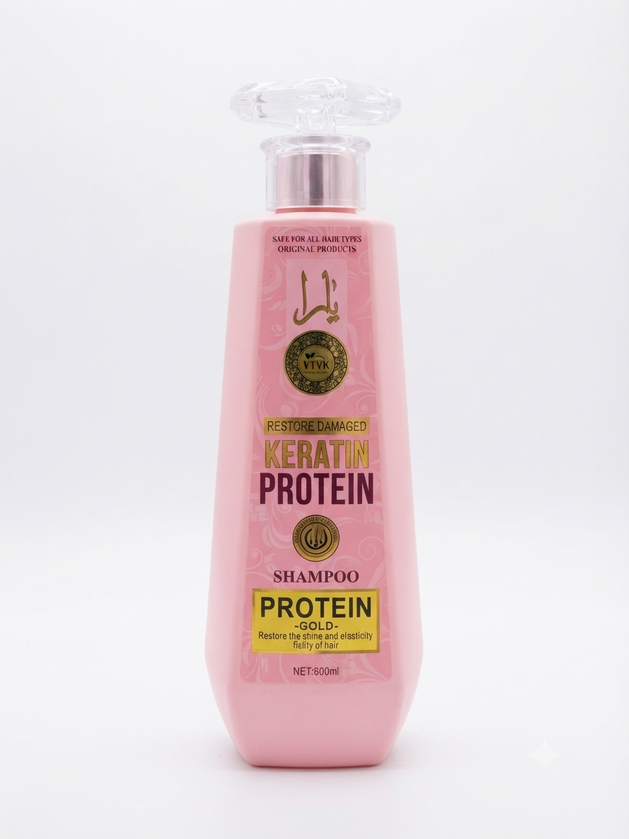 VTVK Keratin Protein Gold Shampoo -  600ml