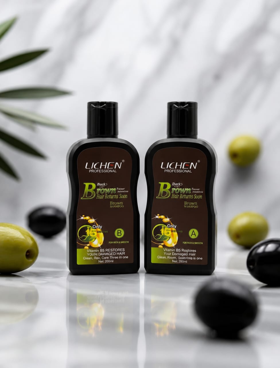 Hair color shampo mixing paste dark brown lichen 400ml