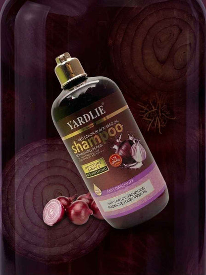 Yardlie Red Onion Black Seed Oil Shampoo – Anti Hair Loss & Anti Dandruff 500.g