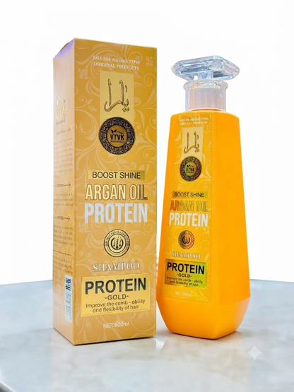 VTVK Boost Shine Argan Oil Protein Gold Shampoo (600ml)