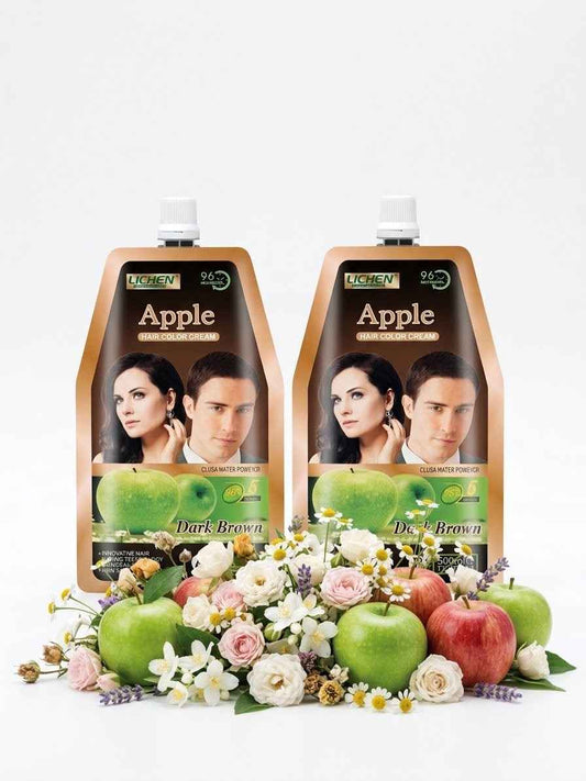 Lichen Apple Hair Color Cream| Drak Brown|500ml×2