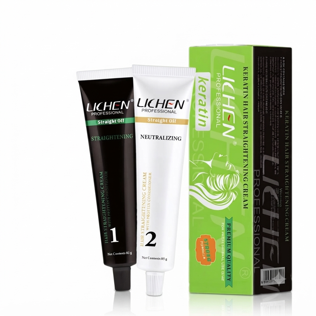 Lichen Professional Keratin Hair Straightening Cream (Step 1 & 2) 85 ml