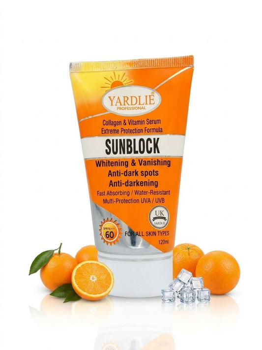 Yardlie Professional Sunblock SPF 60++ with Collagen & UVA/UVB Vitamin Serum - 120ml