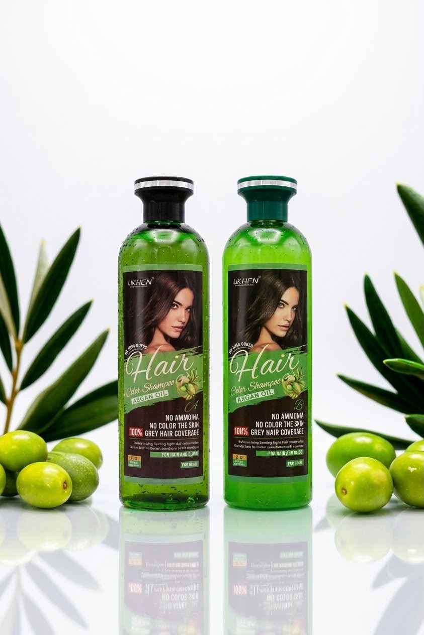 Lichen Hair Color Shampoo Gel Drak Brown 1000 ml