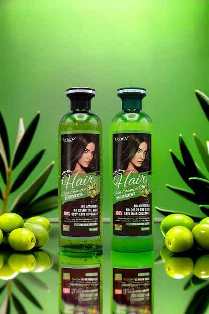Lichen Hair Color Shampoo Gel Drak Brown 1000 ml