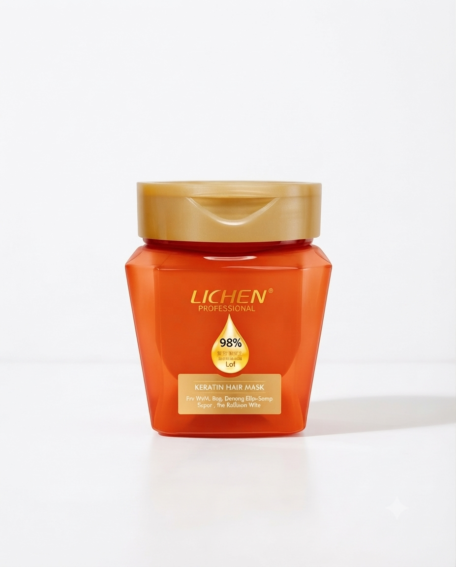 Lichen Keratin Hair Mask - 98% Professional Formula for Frizz Control & Shine | keratin mask 450ml |