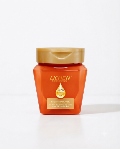 Lichen Keratin Hair Mask - 98% Professional Formula for Frizz Control & Shine | keratin mask 450ml |