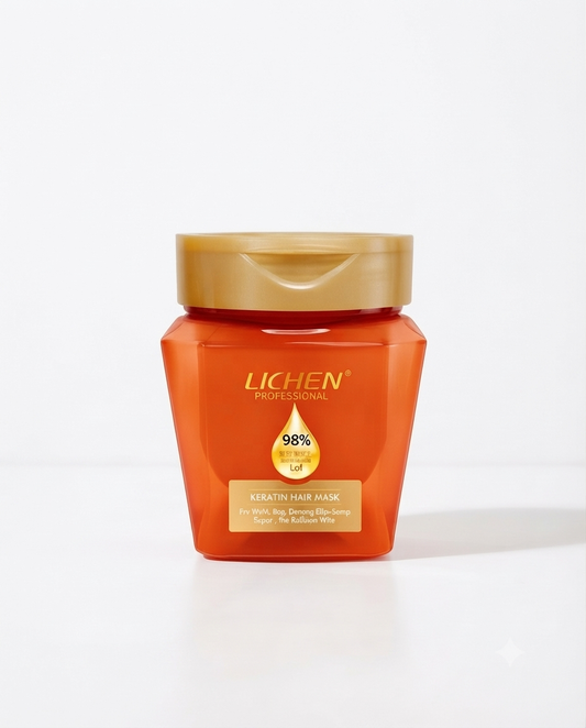 Lichen Keratin Hair Mask - 98% Professional Formula for Frizz Control & Shine | keratin mask 450ml |