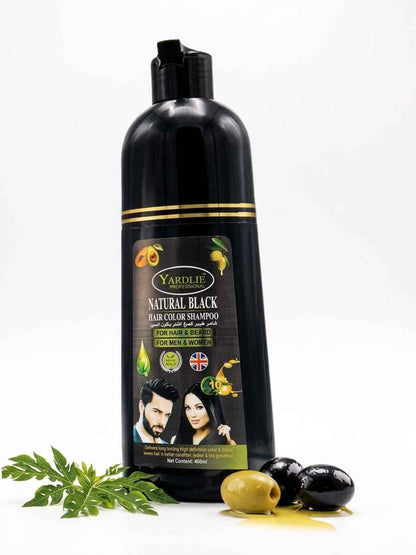 Yardlie Professional Natural Black Hair Color Shampoo – 400ml