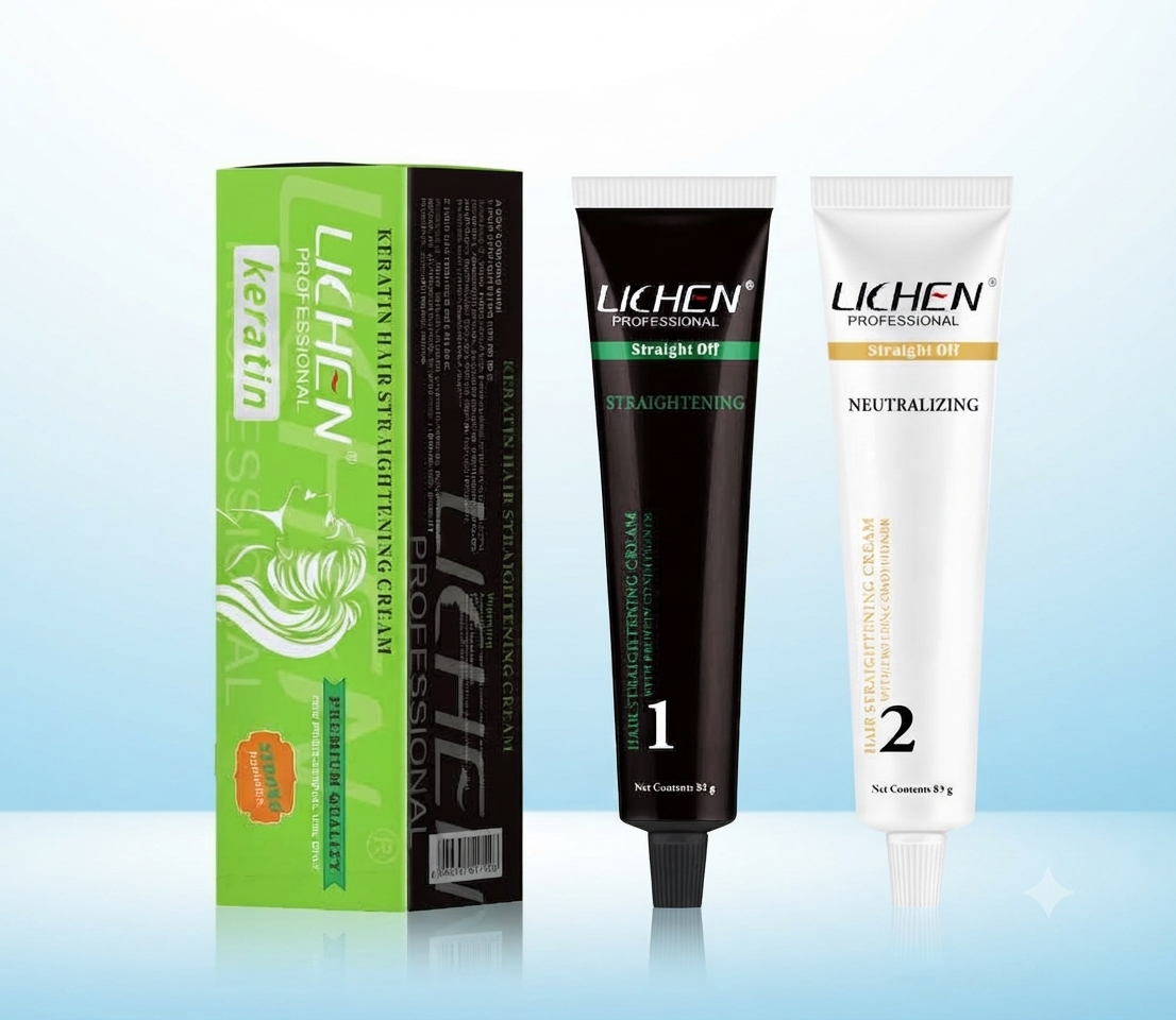 Lichen Professional Keratin Hair Straightening Cream (Step 1 & 2) 85 ml