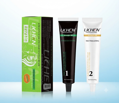 Lichen Professional Keratin Hair Straightening Cream (Step 1 & 2) 85 ml