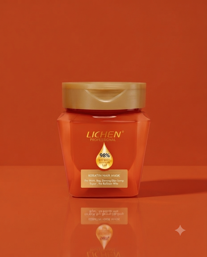 Lichen Keratin Hair Mask - 98% Professional Formula for Frizz Control & Shine | keratin mask 450ml |