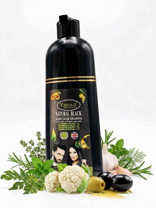 Yardlie Professional Natural Black Hair Color Shampoo – 400ml