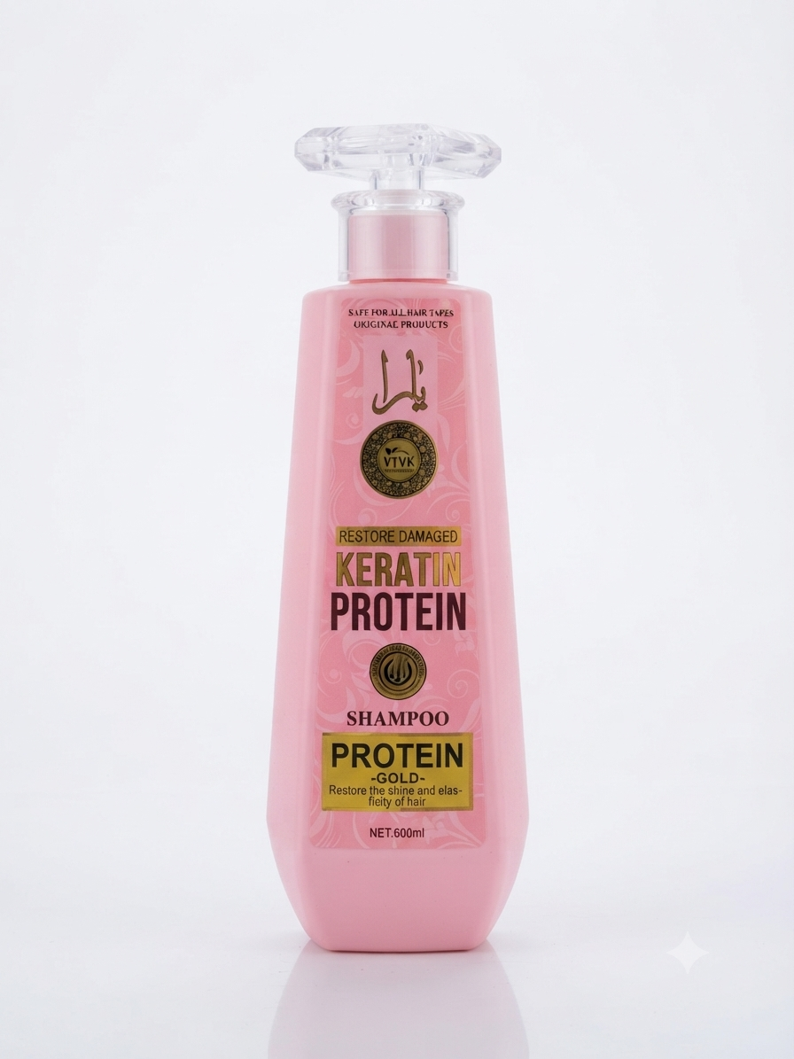 VTVK Keratin Protein Gold Shampoo -  600ml