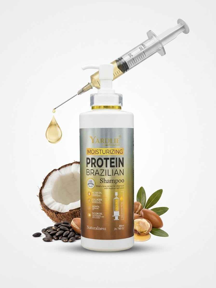 Yardlie Moisturizing Brazilian Protein Shampoo 800ml (Includes Free Hair Serum Injection)