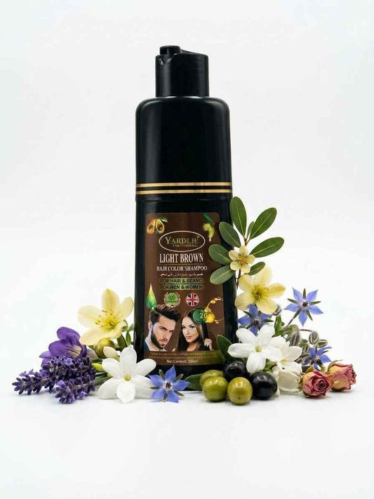 Yardlie  Light Brown Hair Color Shampoo 200ml – Hair & Beard Color Shampoo