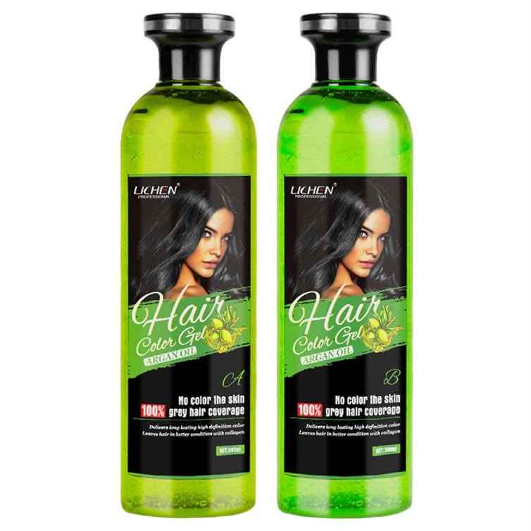 Lichen Hair Color Shampoo Gel Drak Brown 1000 ml