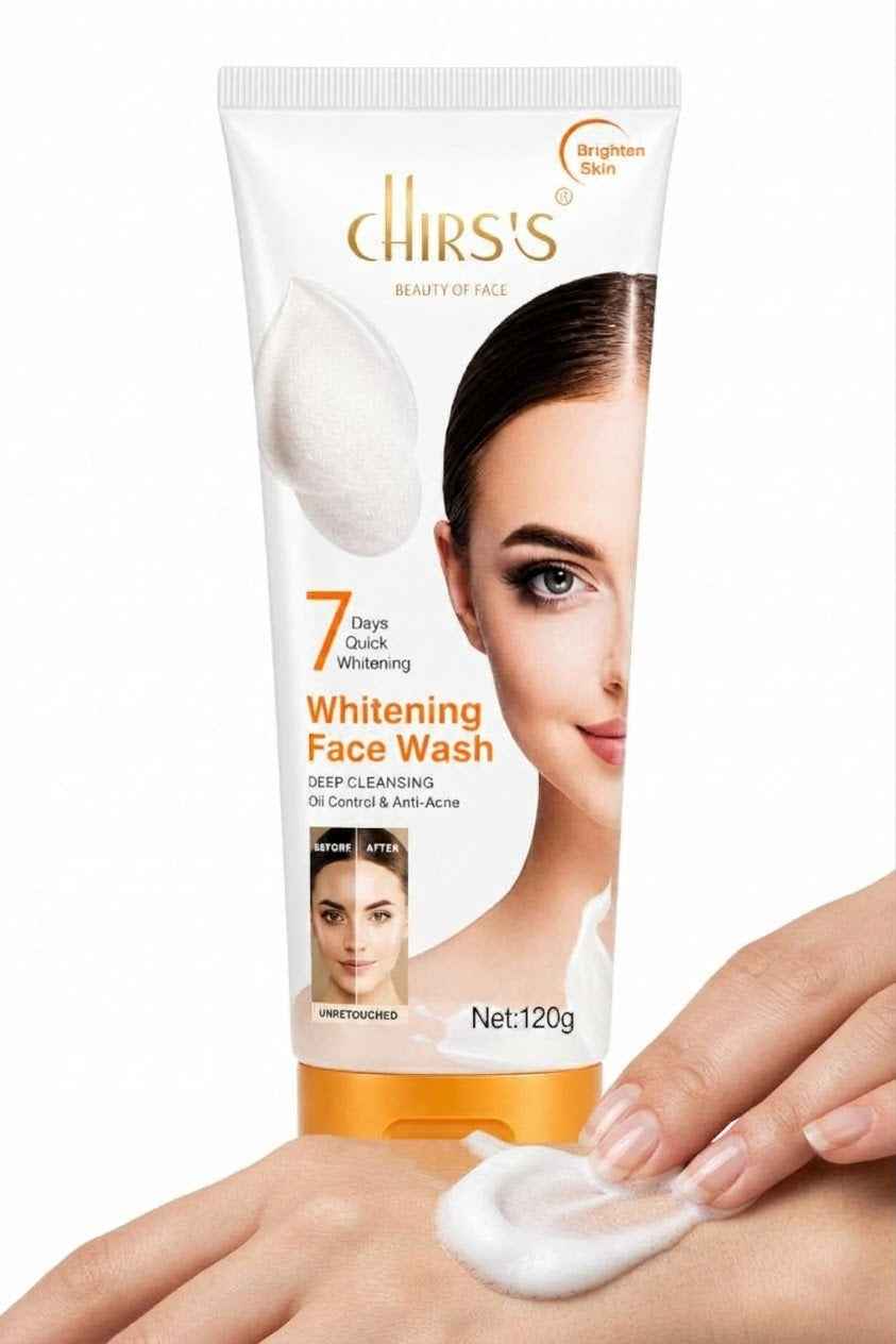 CHIRS'S Whitening Face Wash – Deep Cleansing, Oil Control & Anti-Acne (120g)