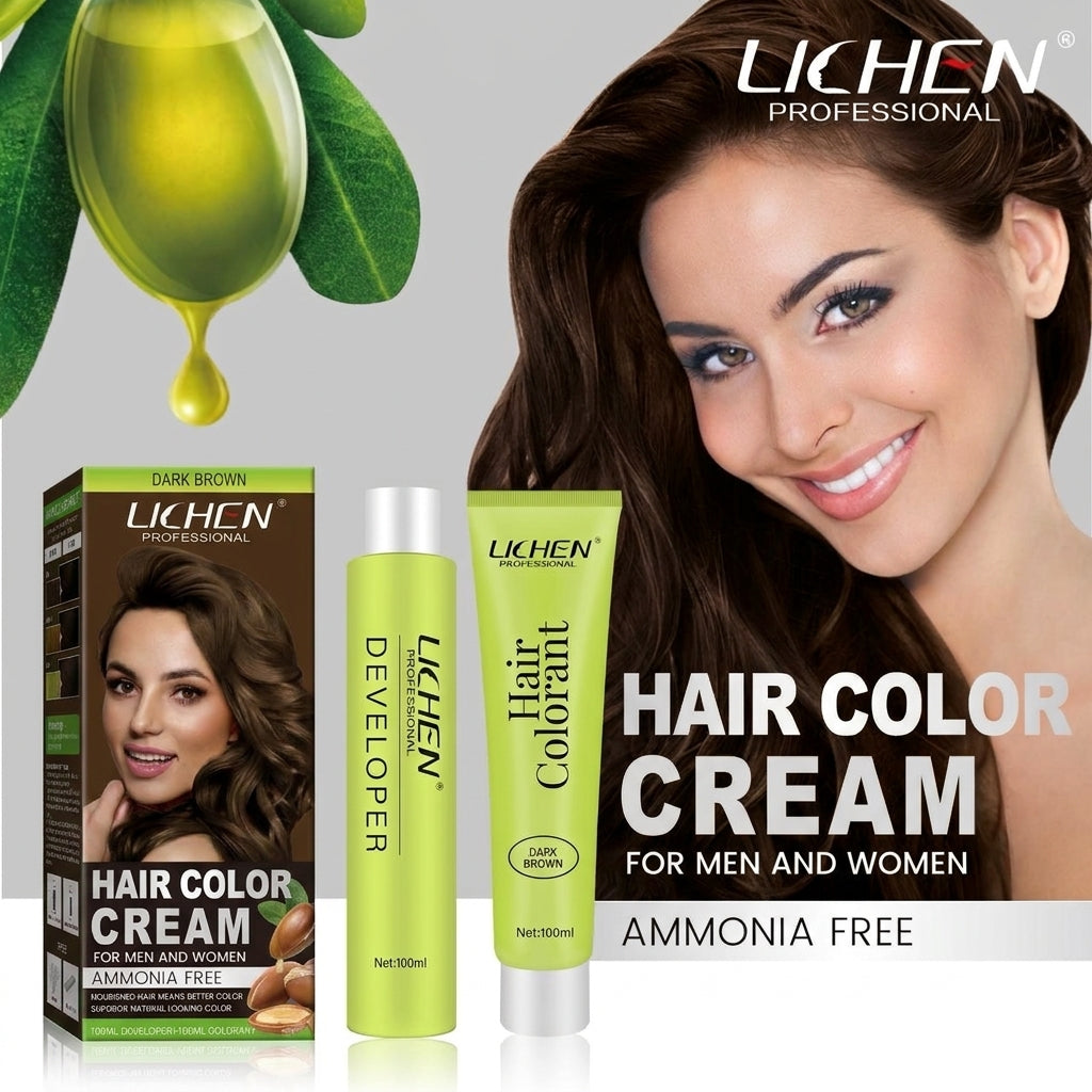 Lichen hair color 
Cream dark-bron
200m