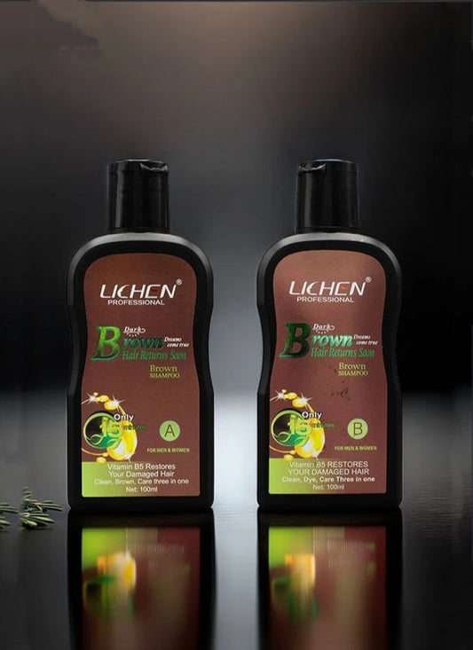 Hair color shampo mixing paste dark brown lichen 400ml