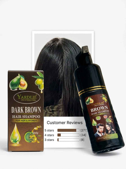 Yardlie Dark Brown Hair Color Shampoo 200ml For Hair & Beard - Men & Women