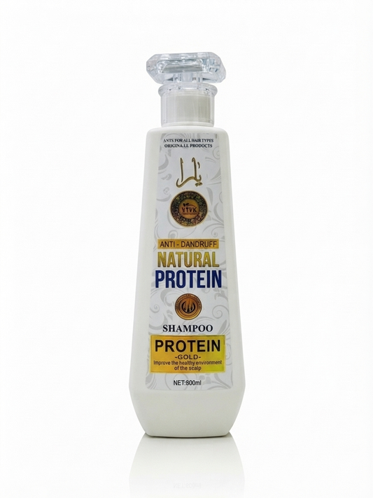 VTVK Natural Protein Anti-Dandruff Shampoo | Scalp Care & Hair Strengthening Formula - 600ml